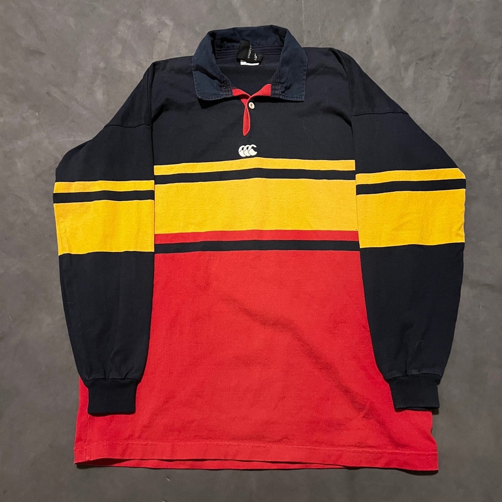 Vintage Canterbury New Zealand Rugby Shirt‎ Long Sleeve Mens XL Striped